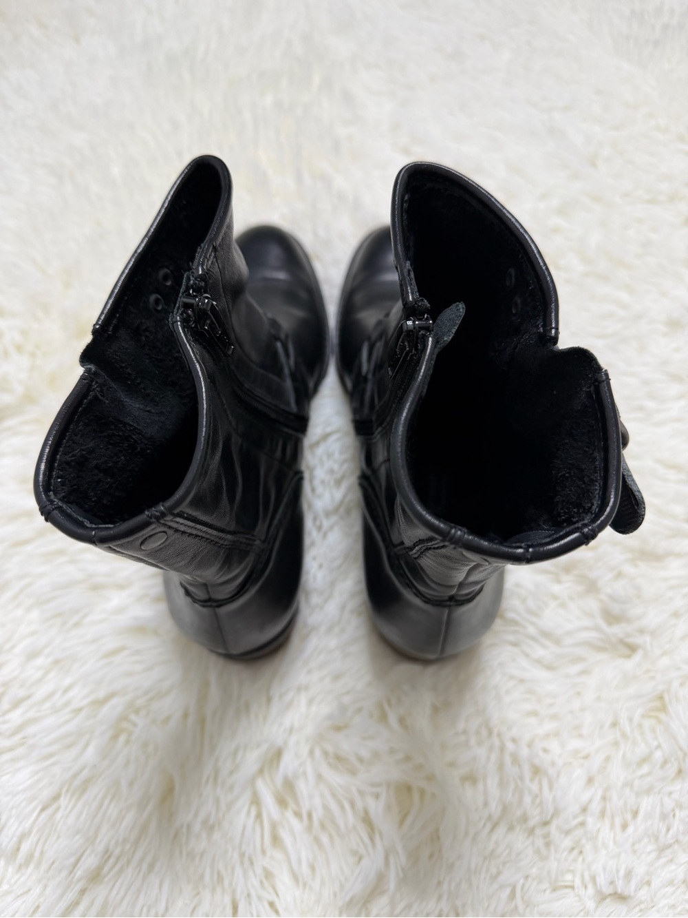 Paul Green Black Leather Ankle Boots with Braided Strap Buckle Detail UK SZ 5.5 - Picture 6 of 10